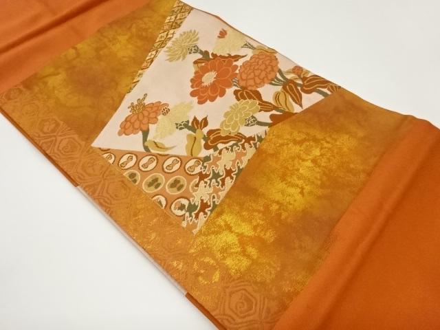 JAPANESE NAGOYA OBI / WOVEN KIKU